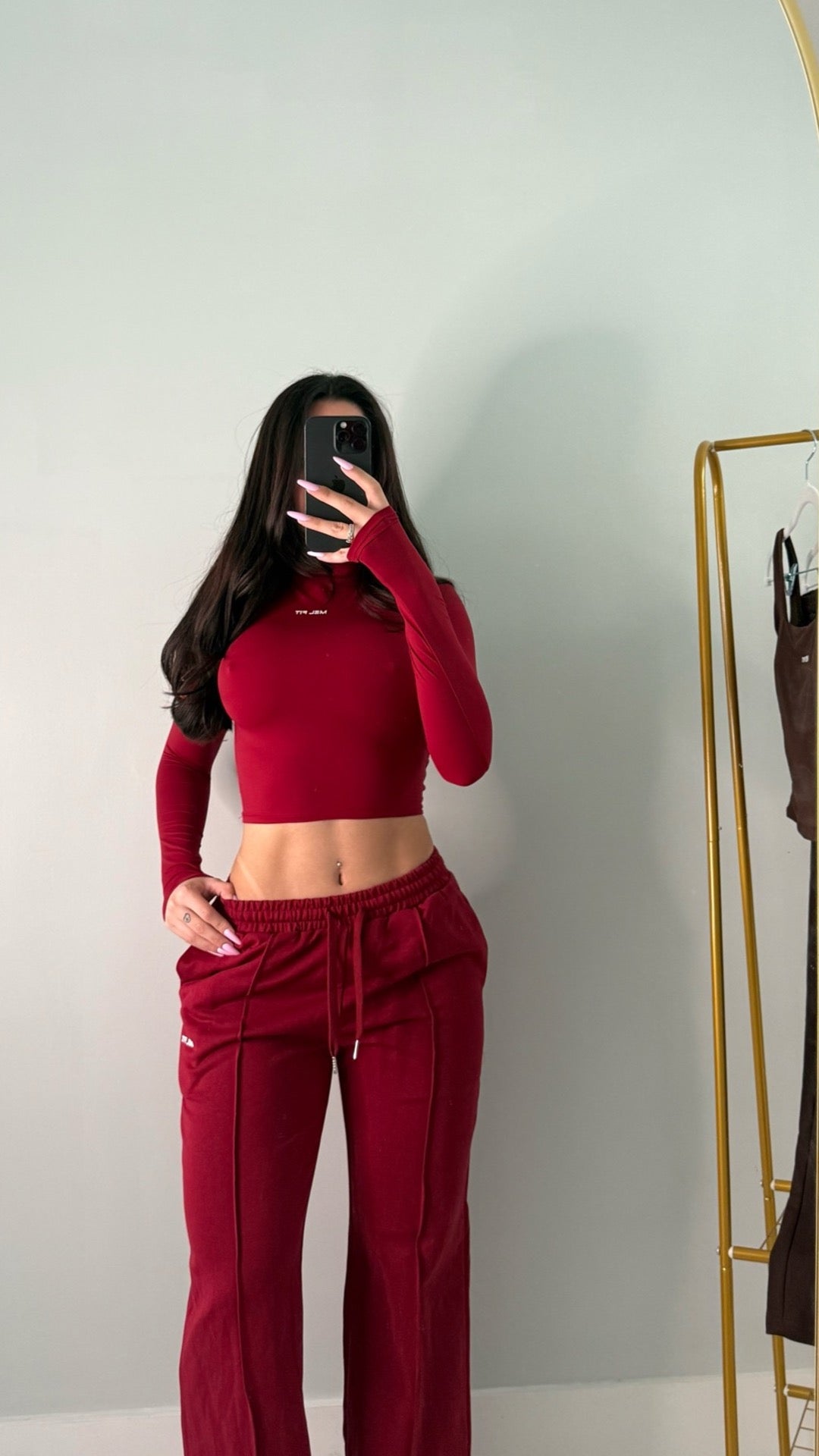 Tall Low-Rise Wide-Leg Joggers