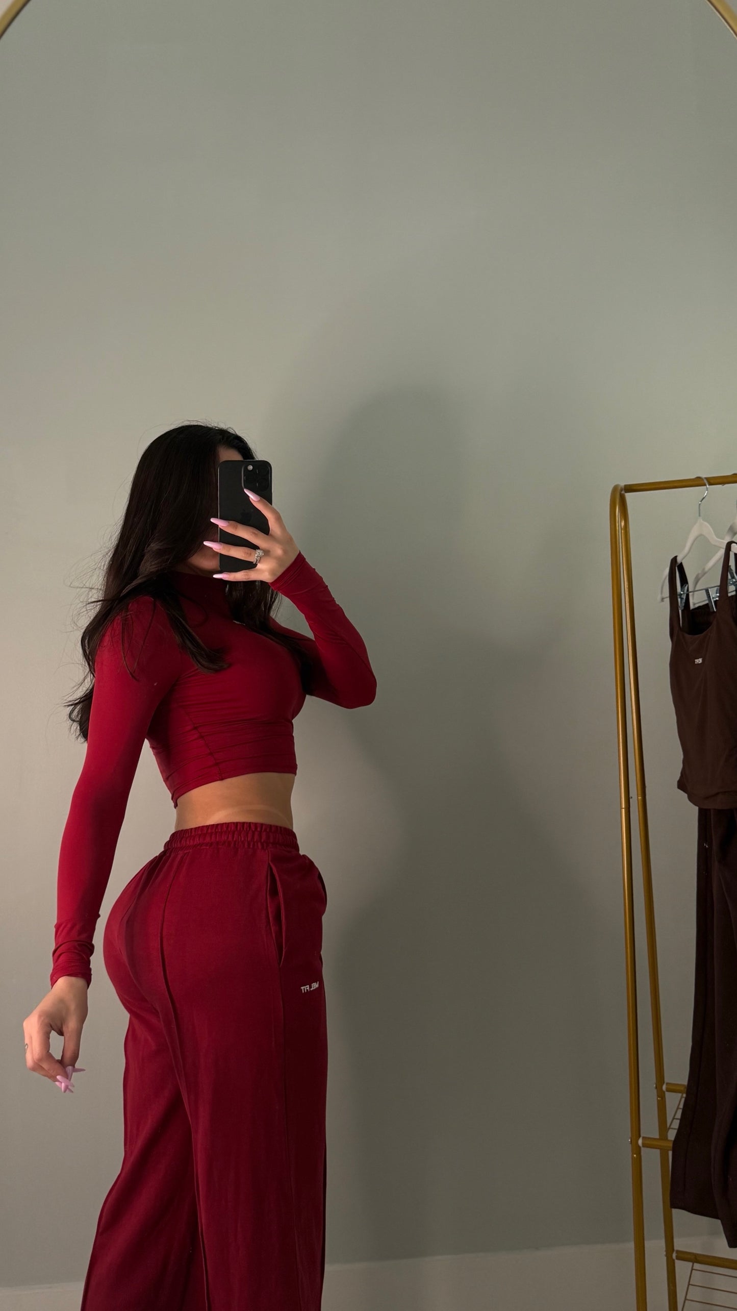 Tall Low-Rise Wide-Leg Joggers