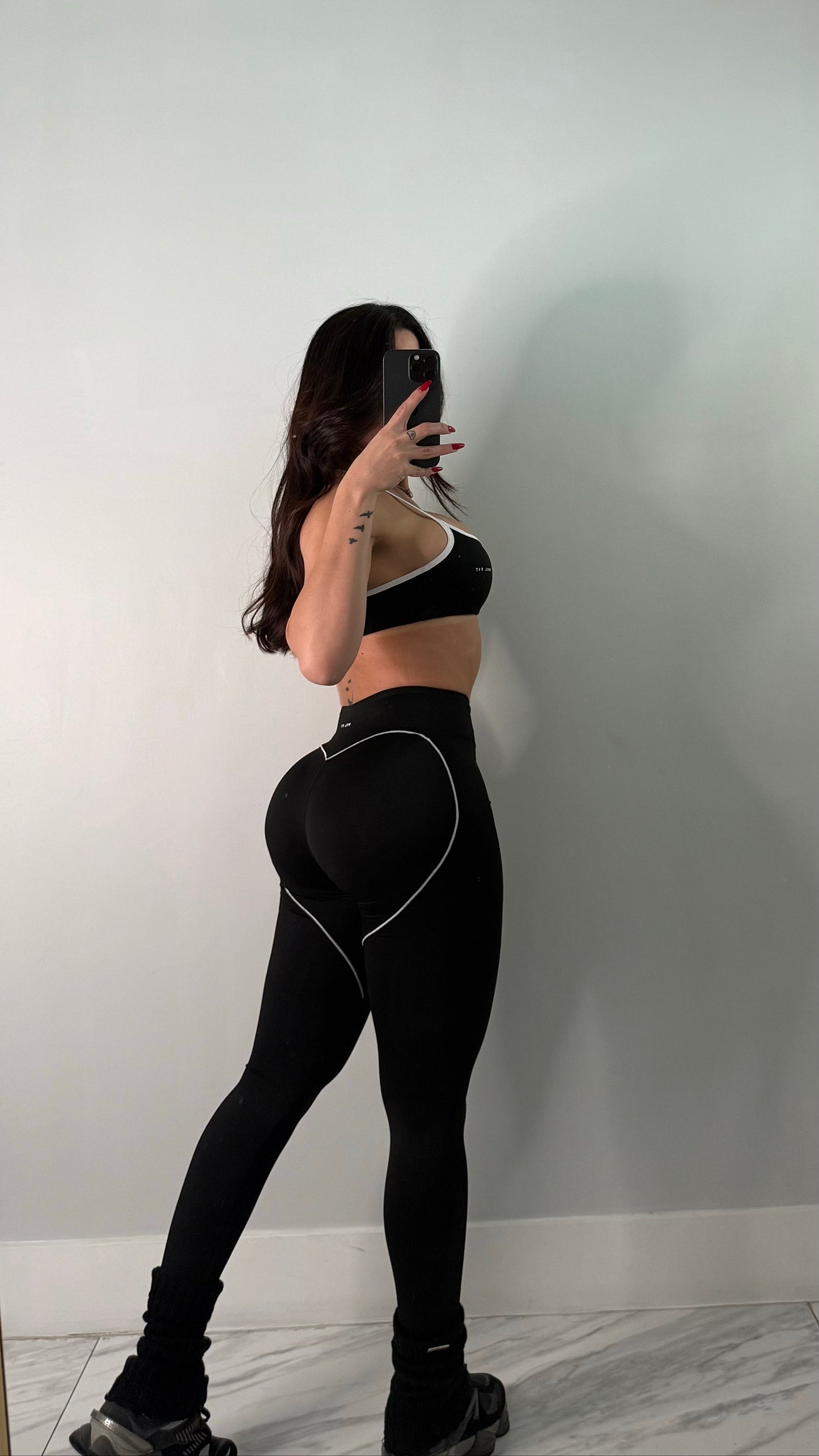 Soft Active Sweetheart-Neck Sports Bra & Leggings Set