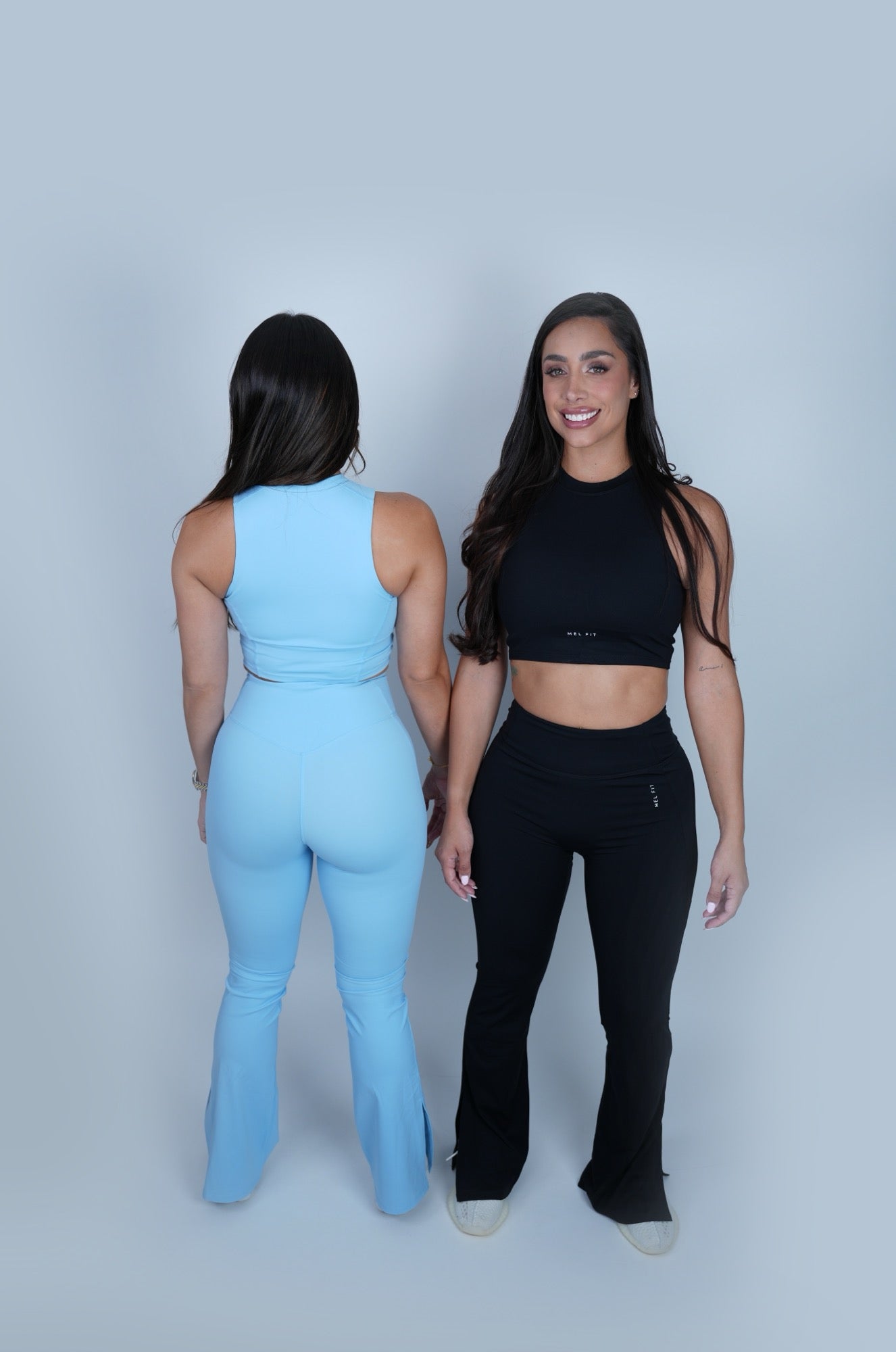 Crop Top and Flare Pants Set