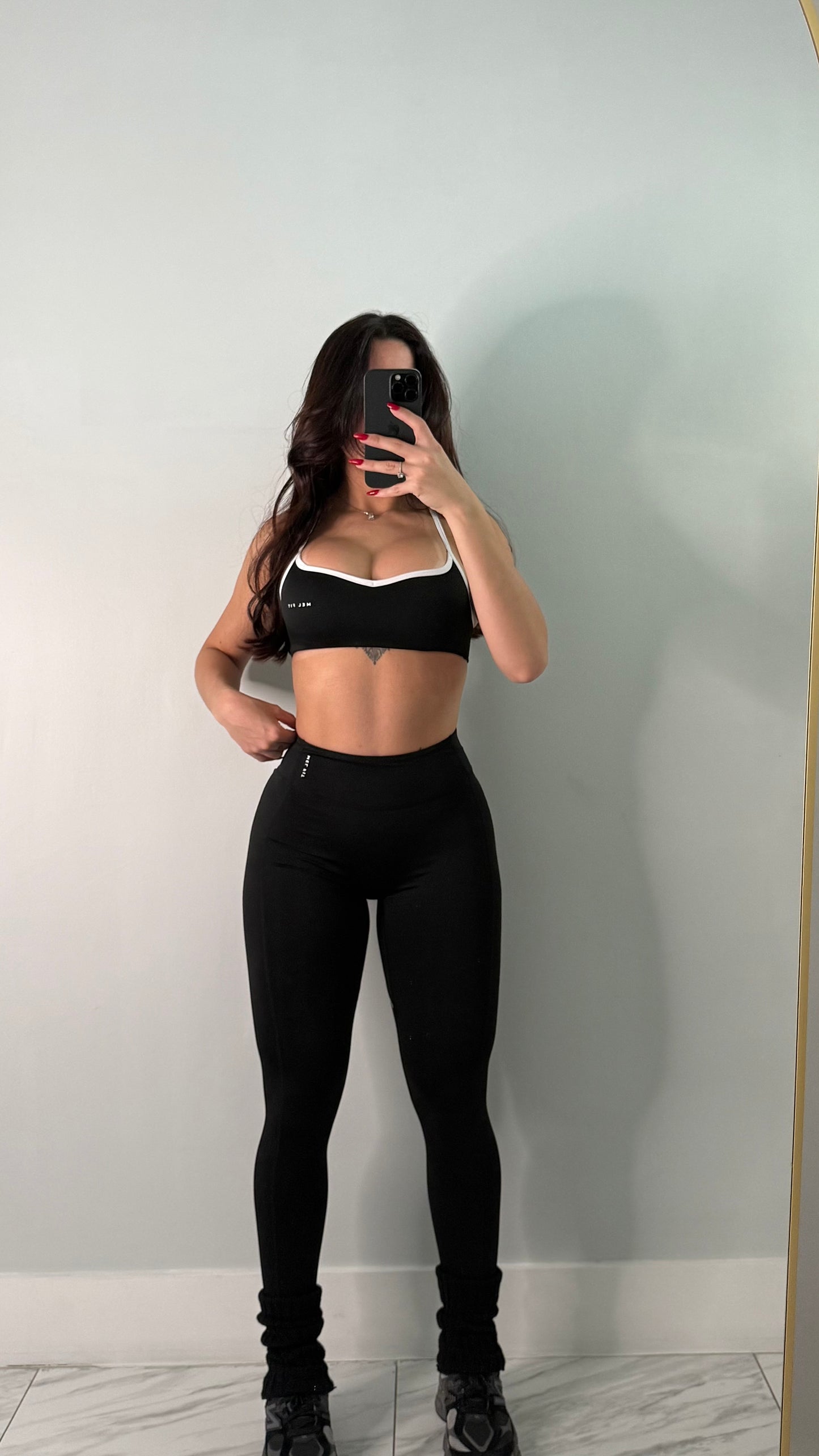 Soft Active Sweetheart-Neck Sports Bra & Leggings Set