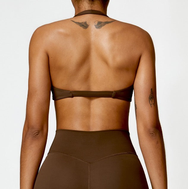 TWIST OPEN BACK SPORTS BRA