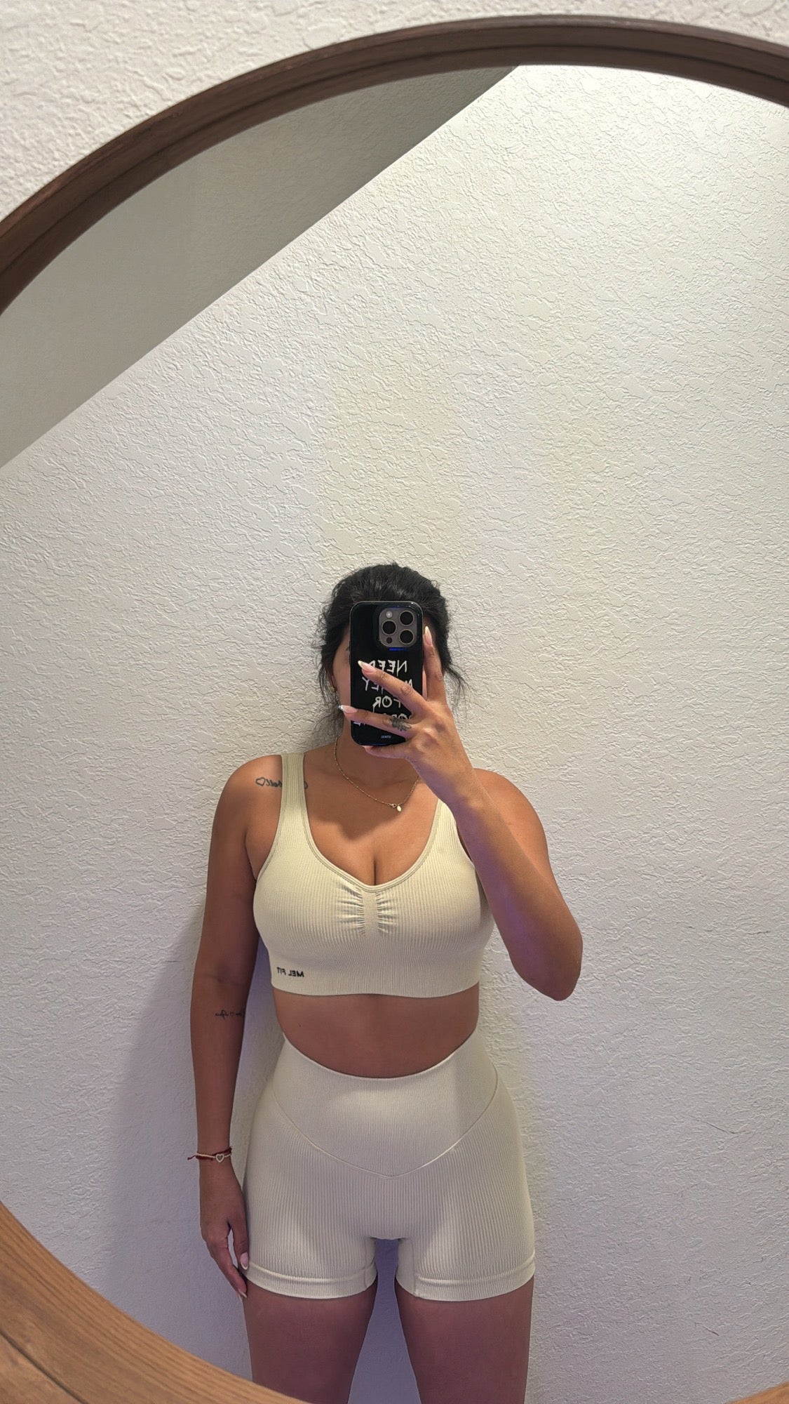 Ribbed Sport bra and short set