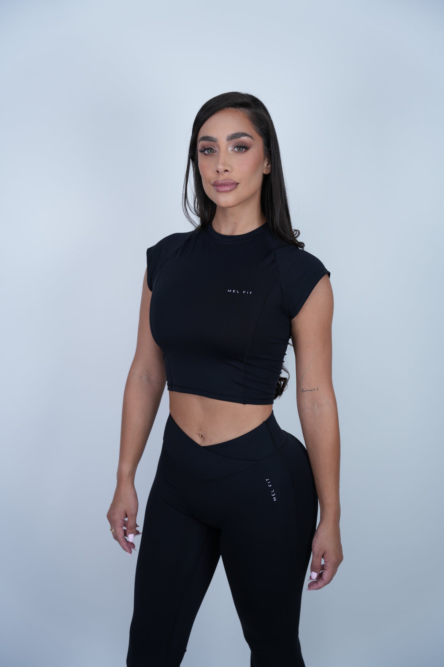 Cropped Tee and Flare Pant Set