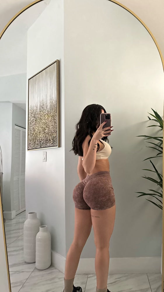 V- Back Scrunch Butt Shorts